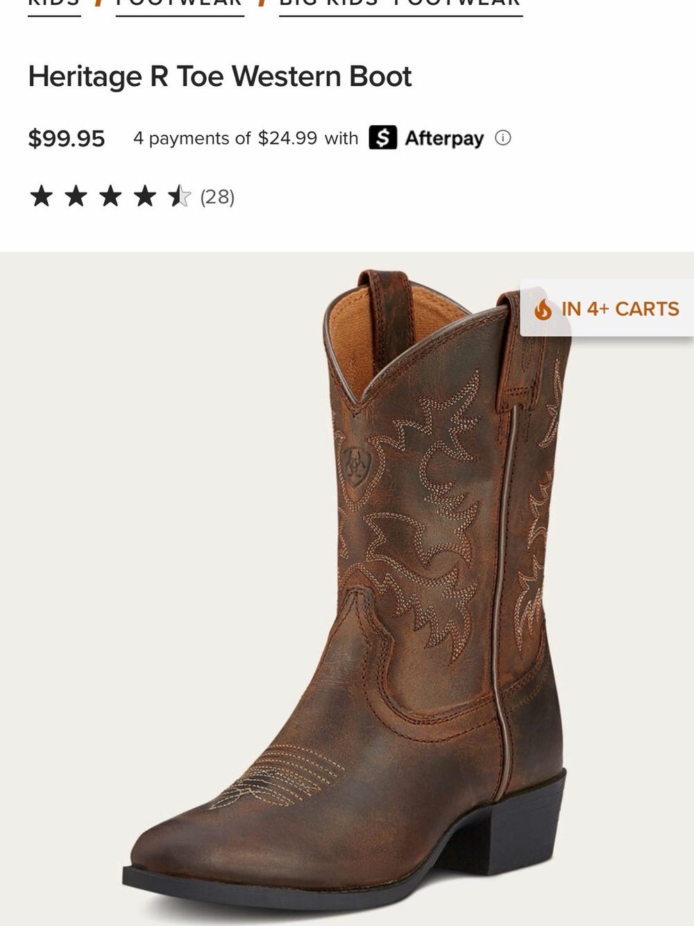 NEW inbox - Ariat heritage western boot